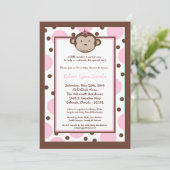 5x7 Girly Modern Mood Baby shower singe Invitation (Debout devant)