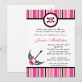 5x7 Girly Punk Rocker Baby shower Invitation (Devant / Derrière)