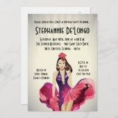 5x7 Glamor Girl Sweet 16 Anniversaire Invitation (Devant / Derrière)