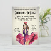 5x7 Glamor Girl Sweet 16 Anniversaire Invitation (Debout devant)