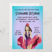 5x7 Glamor Girl Sweet 16 Anniversaire Invitation (Devant / Derrière)