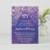 5x7 Glitz Glimmer Quinceanera Invitation Anniversa (Debout devant)
