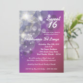 5x7 Glitz Glimmer Sweet 16 Anniversaire Invitation (Debout devant)