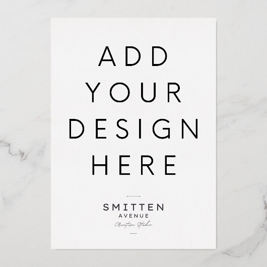 5x7" goud folie uitnodiging afdrukken (Voorkant)