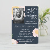 5x7 Graduation Part Invitation Baby Pink Cosmos on (Debout devant)