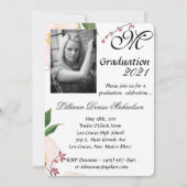 5x7 Graduation Part Invitation Baby Pink Cosmos on (Devant)
