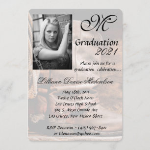 5x7 Graduation Part Invitation Cowboy Boots Grange