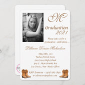 5x7 Graduation Part Invitation Summer Country Wedd (Devant / Derrière)