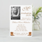 5x7 Graduation Part Invitation Summer Country Wedd (Debout devant)