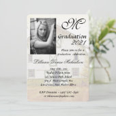 5x7 Graduation Partie Invitation Coucher du soleil (Debout devant)