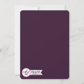 5x7 Graduation Partie Invitation Plum Purple Roses (Dos)