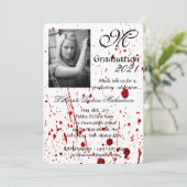5x7 Graduation Partie Invitation Vamp Splatter de  (Debout devant)