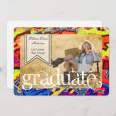 5x7 Graffiti Peinture Faire-part principal (Devant / Derrière)