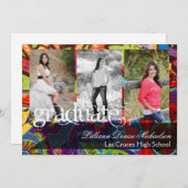 5x7 Graffiti Peinture Faire-part principal (Devant / Derrière)