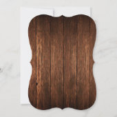 5x7 Grange Bois Pays Faire-part de mariage rustiqu (Dos)