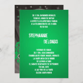 5x7 Green DJ Spin Platenspeler Quinceanera Uitnodi Kaart (Voorkant / Achterkant)