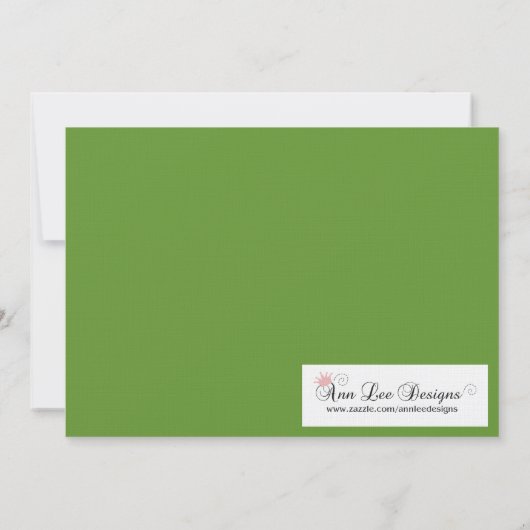 5x7 Green Masquerade Noël XMAS Invitation (Dos)