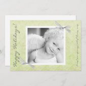 5x7 Groene Gingham RibbonFOTO Kerst Kaart (Voorkant / Achterkant)