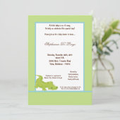 5x7 Groene Uitnodiging van het Baby shower van de (Staand voorkant)