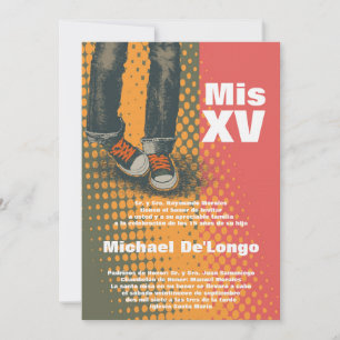 5x7 Grunge Basket Quinceanera Invitation d'anniver