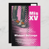 5x7 Grunge Basket Quinceanera Invitation d'anniver (Devant / Derrière)