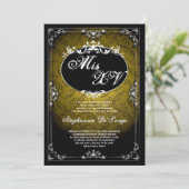 5x7 Hanger Broach Quinceanera Verjaardag Uitnodigi Kaart (Staand voorkant)