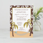 5x7 Hawaiian Hammock Toucan Baby shower Invitation Kaart (Staand voorkant)