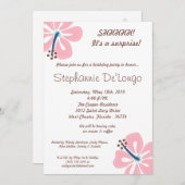 5x7 Hawaiian Hibiscus Bloem Verjaardag Uitnodiging (Voorkant / Achterkant)