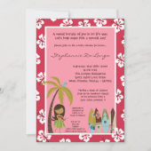 5x7 Hawaiian Luau Baby shower tropical Invitation (Devant)