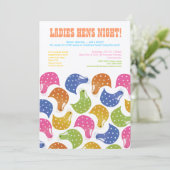 5x7 Hens Night Bachelorette Party Weddenschap uitn Kaart (Staand voorkant)