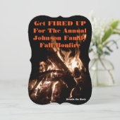 5x7 Herfst Bonfire Uitnodiging (Staand voorkant)