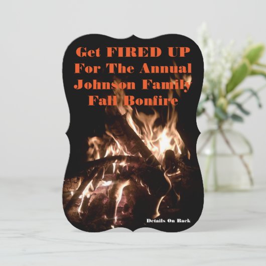 5x7 Herfst Bonfire Uitnodiging (Staand voorkant)