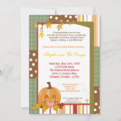 5x7 herfst Herfst Pumpkin Baby shower Uitnodiging (Voorkant)