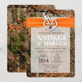 5x7 hertenpaar Doe Buck Camo bruiloft uitnodiging (Voorkant / Achterkant)