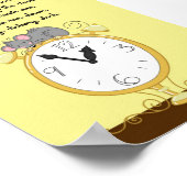 5x7 Hickory Dickory Dock Rhyme Kinder Room Wall Ar Poster (Hoek)