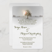 5x7 hiver Faire-part de mariage de neige (Devant / Derrière)