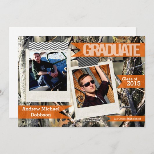 5x7 Hogere aankondiging van Camo Camouflage door H (Voorkant / Achterkant)