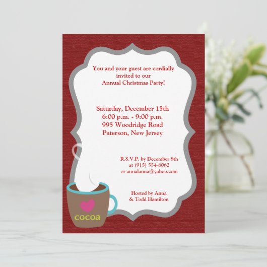 5x7 Hot Cup Coco-uitnodiging Kaart (Staand voorkant)