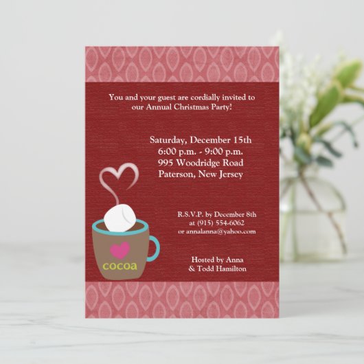 5x7 Hot Cup of Coco Invitation (Debout devant)