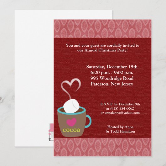 5x7 Hot Cup of Coco Invitation (Devant / Derrière)