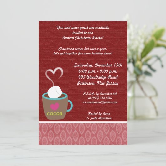 5x7 Hot Cup of Coco Invitation (Debout devant)