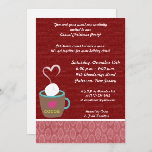 5x7 Hot Cup of Coco Invitation (Devant / Derrière)