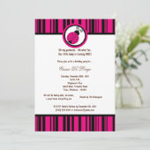 5x7 Hot rose Lady Bug Anniversaire Invitation de f (Debout devant)