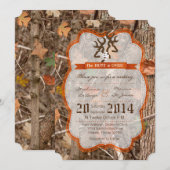 5x7 'Hunting Couple Deer Wedding' Uitnodiging (Voorkant / Achterkant)