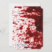 5x7 Huwelijksuitnodiging Bloed Splatter Vampier Go Kaart (Achterkant)