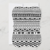 5x7 Huwelijksuitnodiging Boho Buffalo Tribal Patte Kaart (Achterkant)