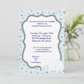 5x7 Icy Igloo Baby Blue Invitation (Debout devant)