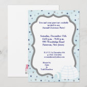 5x7 Icy Igloo Baby Blue Invitation (Devant / Derrière)