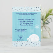 5x7 Icy Igloo Baby Blue Invitation (Debout devant)