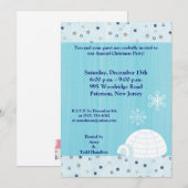 5x7 Icy Igloo Baby Blue Invitation (Devant / Derrière)